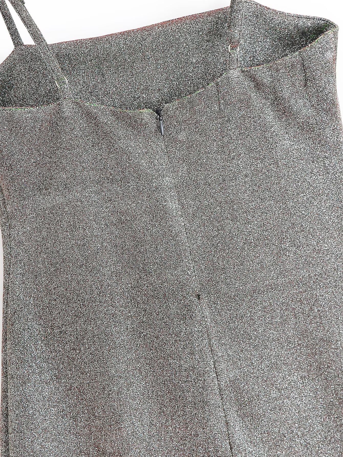 Women's new fashion tight backless shiny suspender mini dress