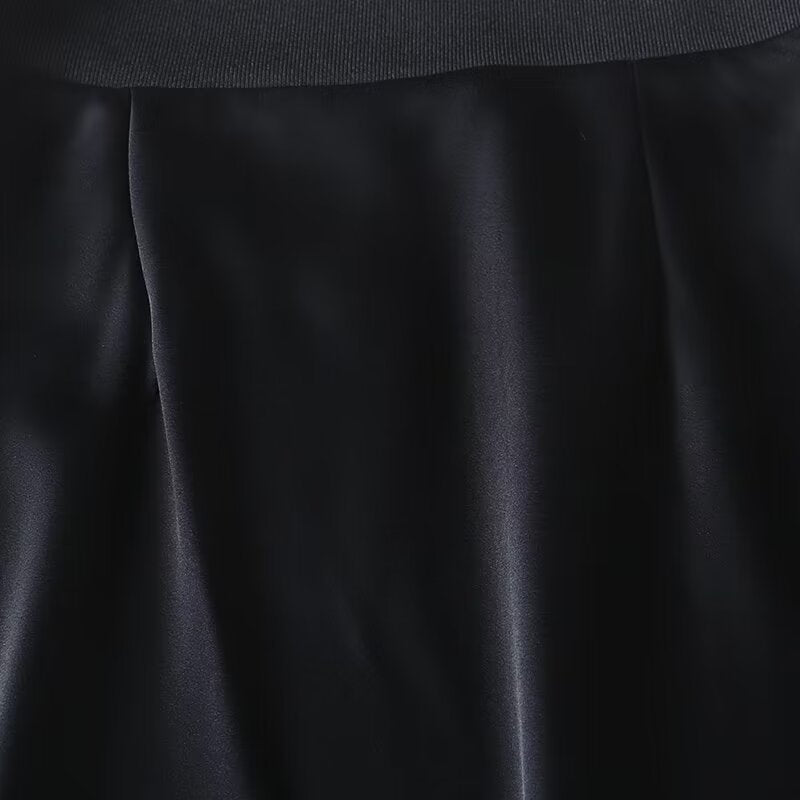 חצאית מידי סאטן דקה ואופנתית חדשה לנשים