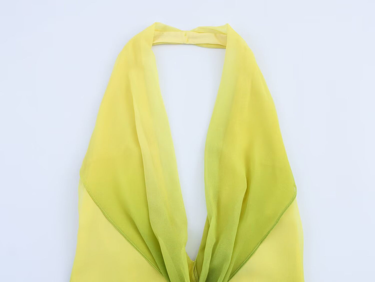 Women's New Fashion Knot Decoration Printed Hanging Neck Midi Dress