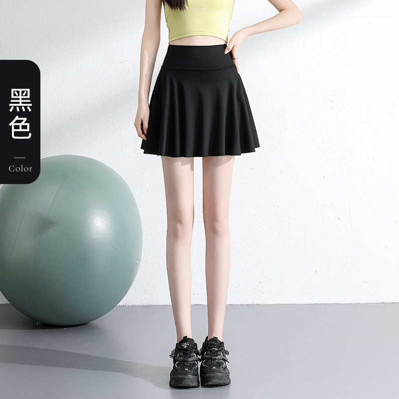 Women's New Summer Tennis Yoga Sun Protection Skirt Anti-exposure A-bag Hip Skirt