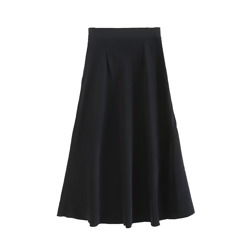 חצאית מידי סאטן דקה ואופנתית חדשה לנשים