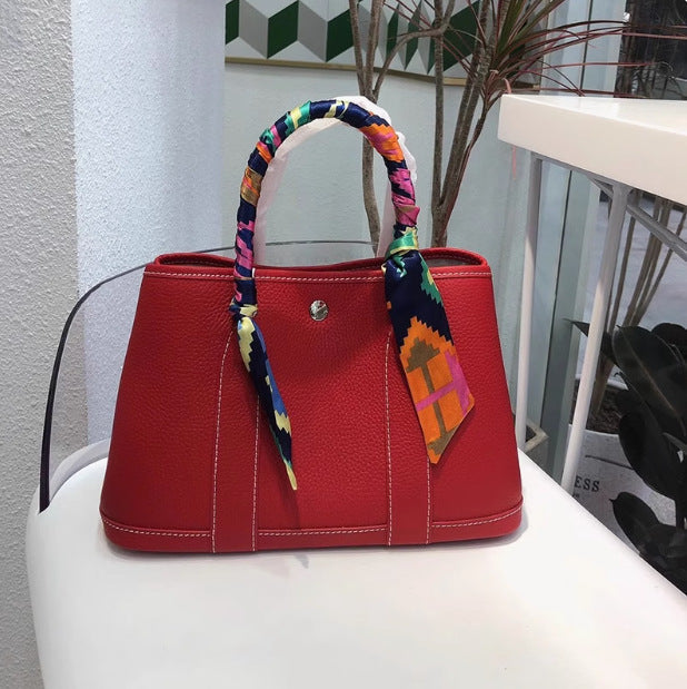 תיק יד חדש לנשים מעור ליצ'י בצבעי משי עם קיבולת גדולה, תיק יד כתף תלוי על הכתף 