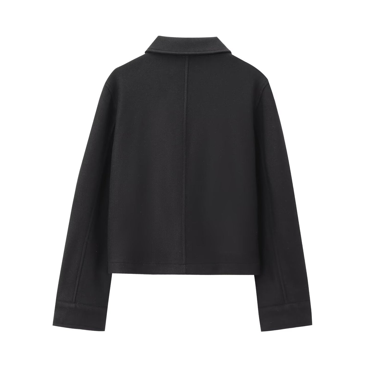 Women's new fashion long sleeved lapel soft texture jacket