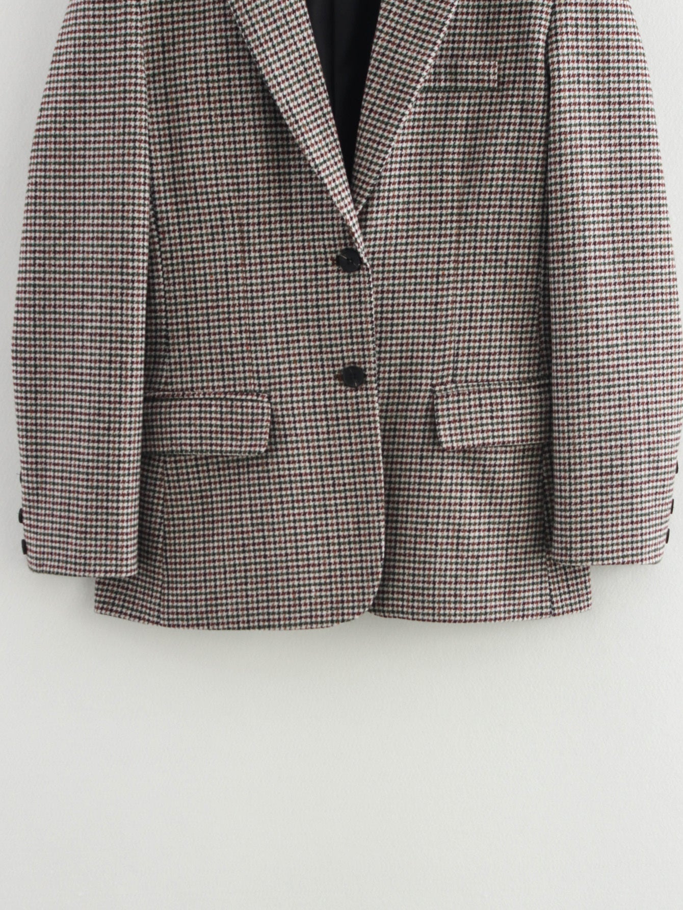 Women's casual single breasted checkered Blazer Coat
