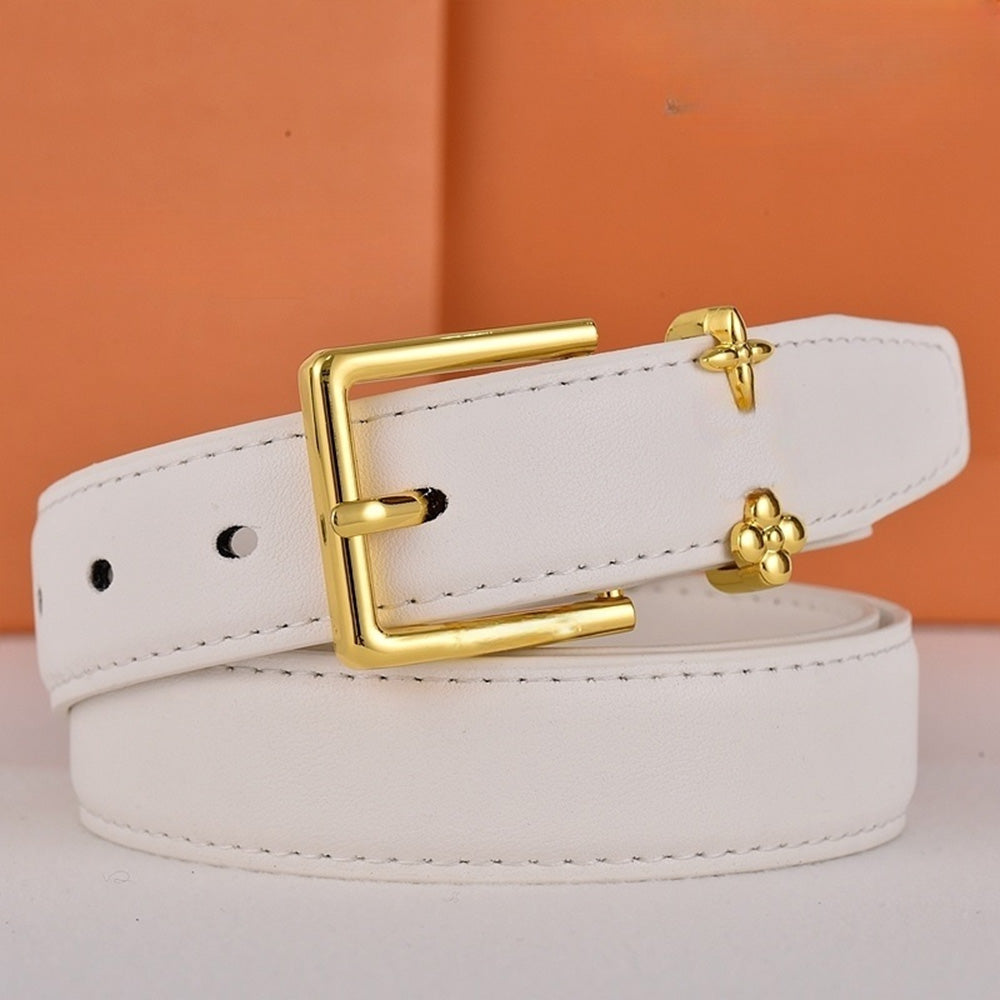 Women's new temperament Joker pin buckle design letter decoration with belt With a box