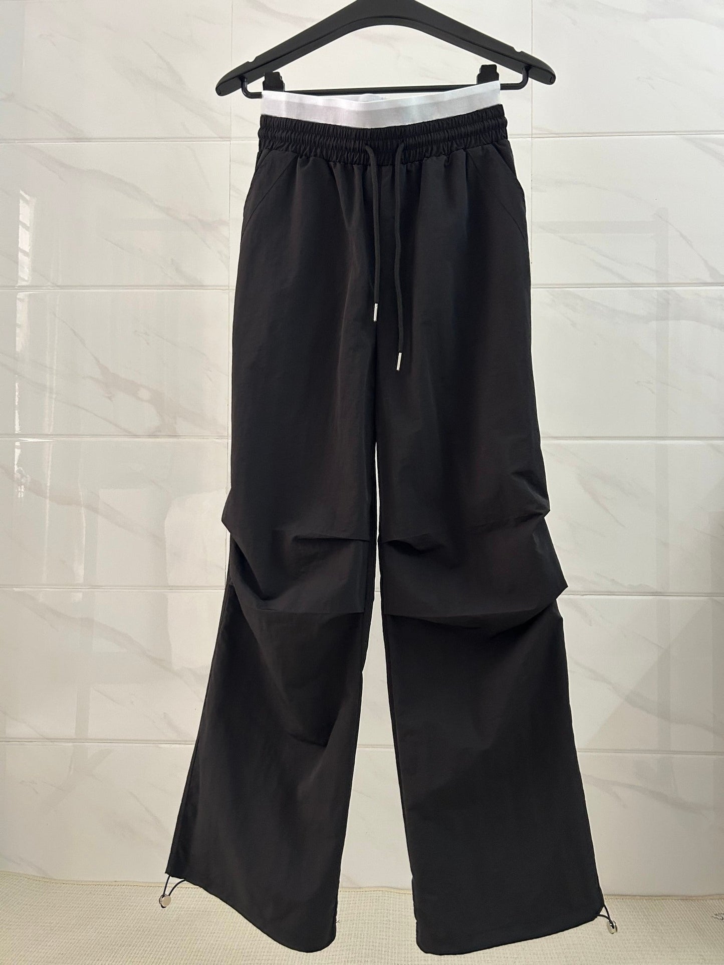 Women's thin casual slim wide-leg pants paratroopers pants
