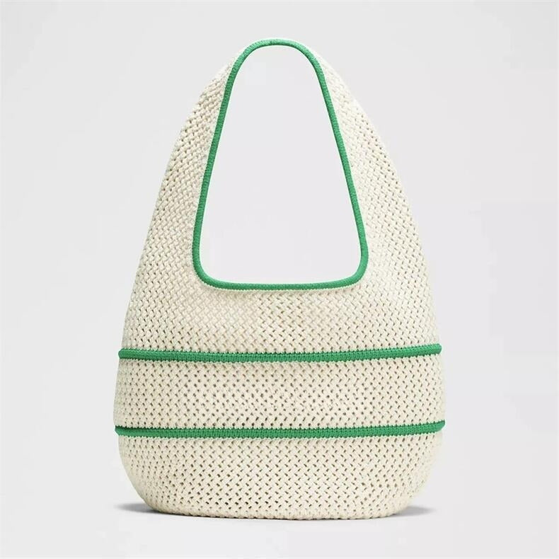 תיק כתף סרוג בעבודת יד בסגנון ג'וקר לנשים של LU