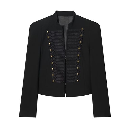 Women's with shoulder pads slim Blazer Coat