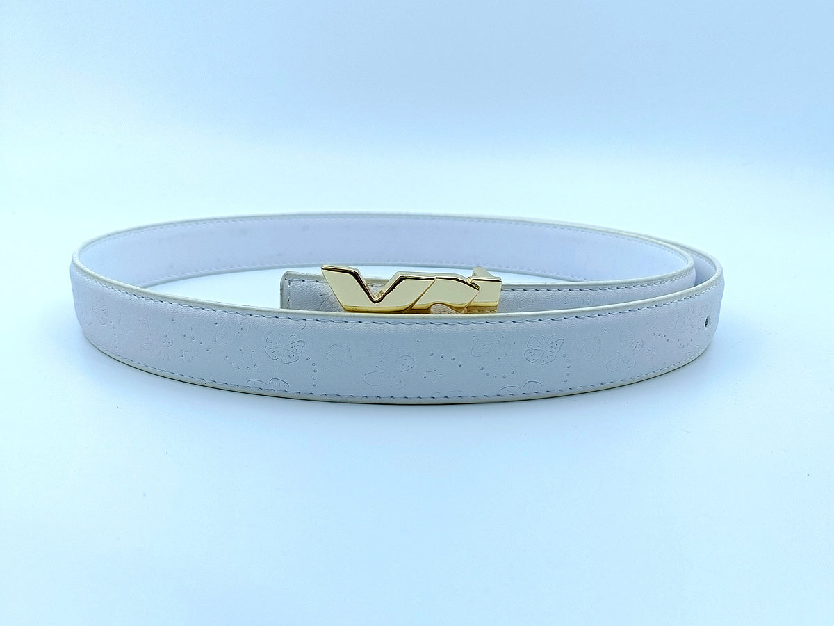 Women's new casual Joker multicolor gold and silver letters decorative belt belt With a box