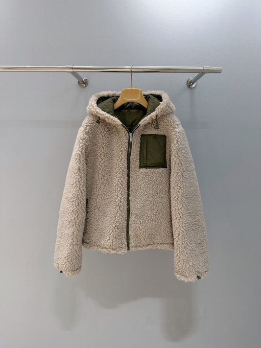 Women's new autumn and winter zipper hooded coat