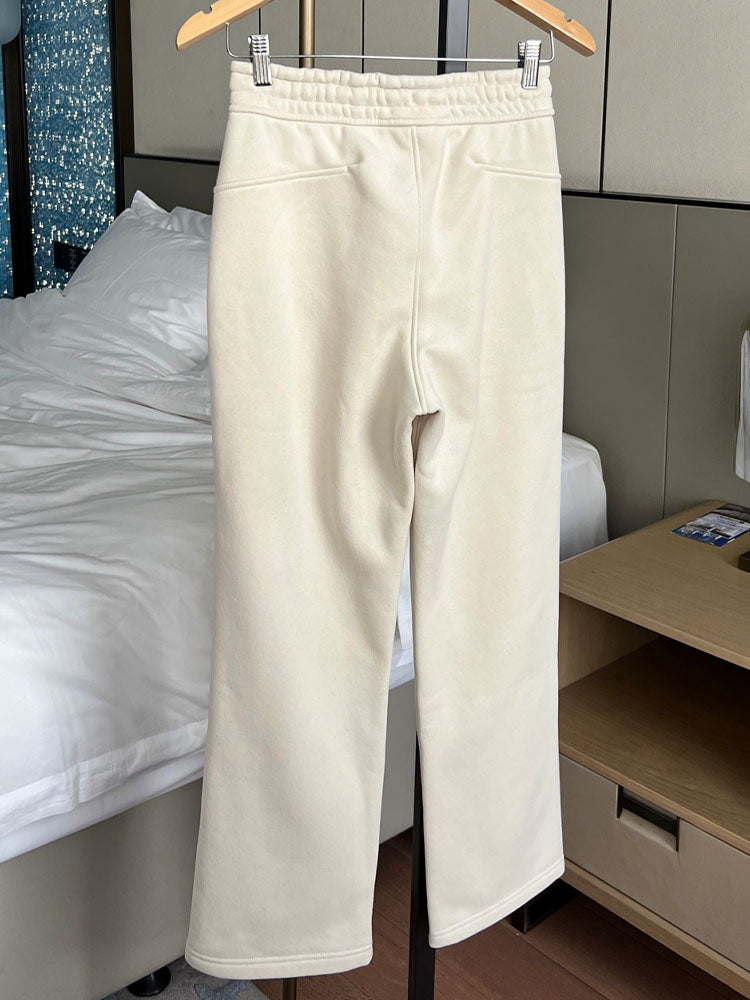 LU Women's new Joker warm plus velvet straight pants