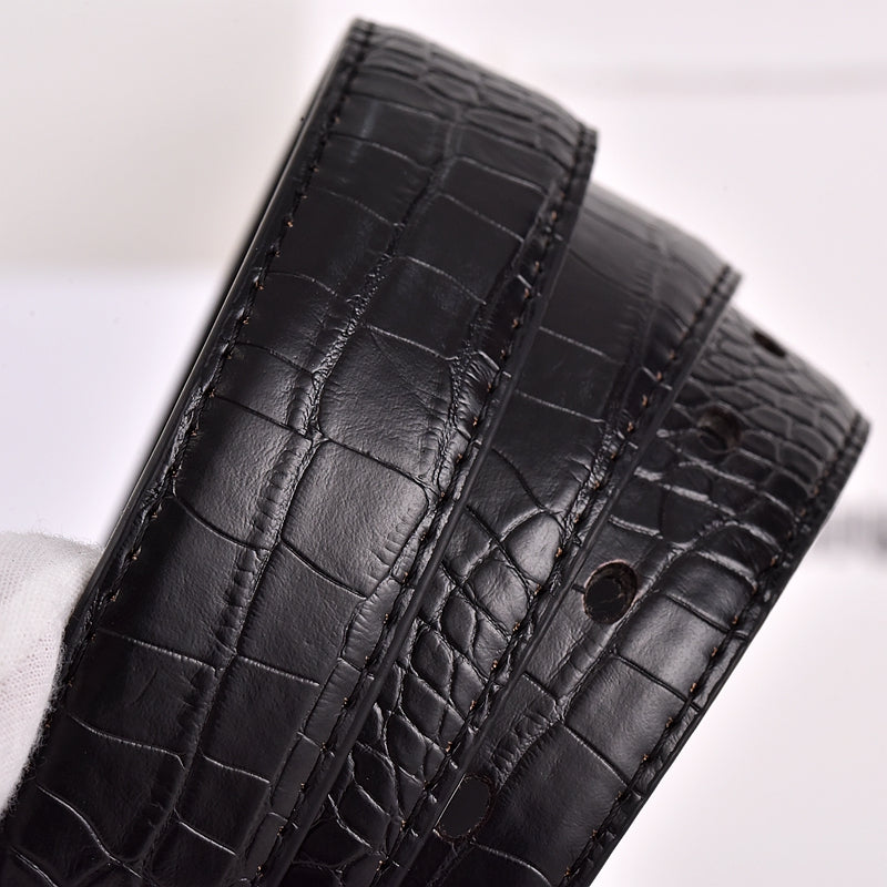 Women's New Fashion Joker Pin Buckle Hollow Letter Design Belt Belt With a box