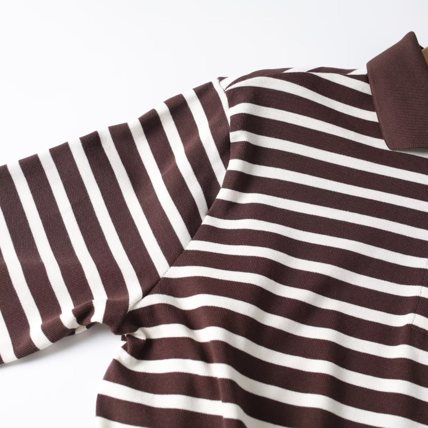 Women's new fashion long sleeved cotton striped knitted top