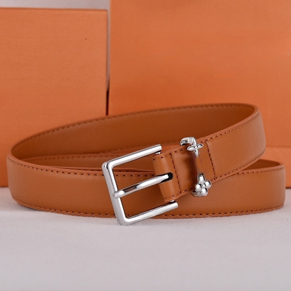 Women's new temperament Joker pin buckle design letter decoration with belt With a box