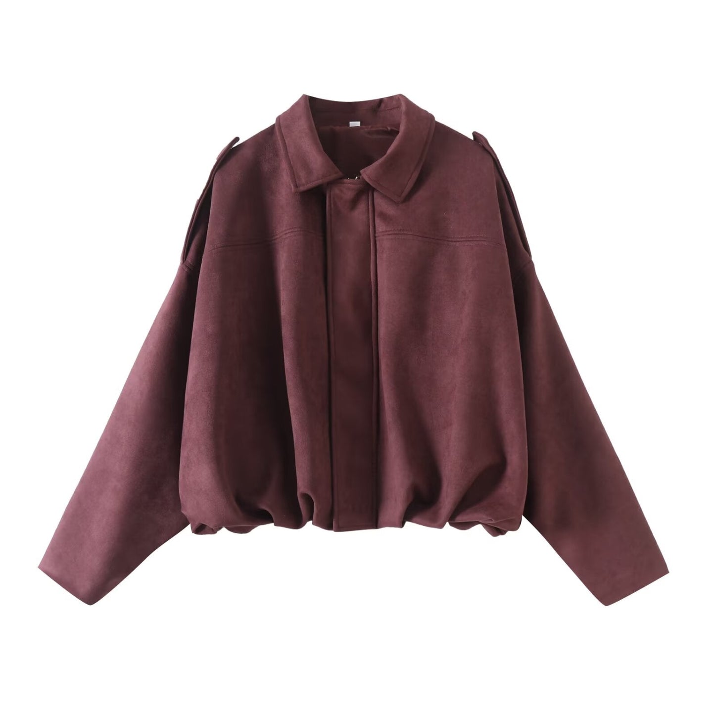 Women's 2025 new fashion loose suede leather texture jacket Coat