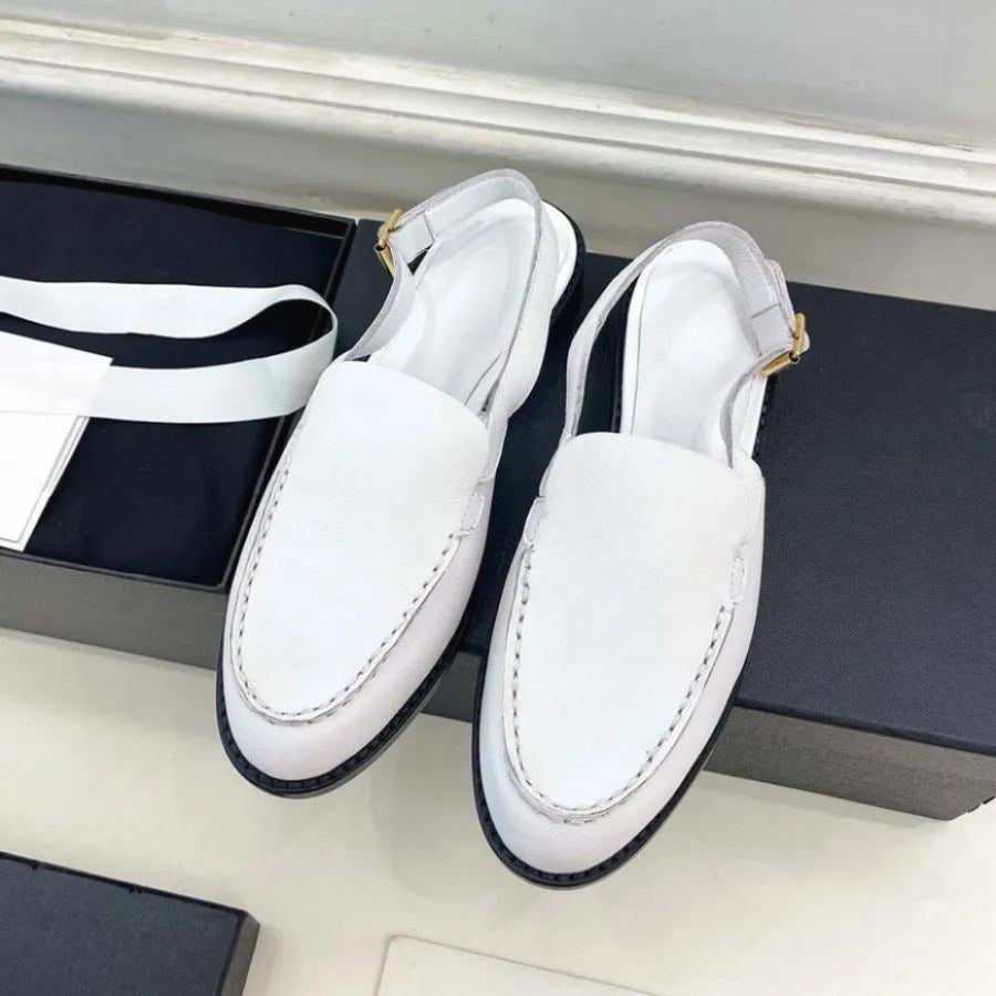 Women's new fashion Joker leather British style flat-bottomed lazy loafers shoes small leather shoes have a shoe box