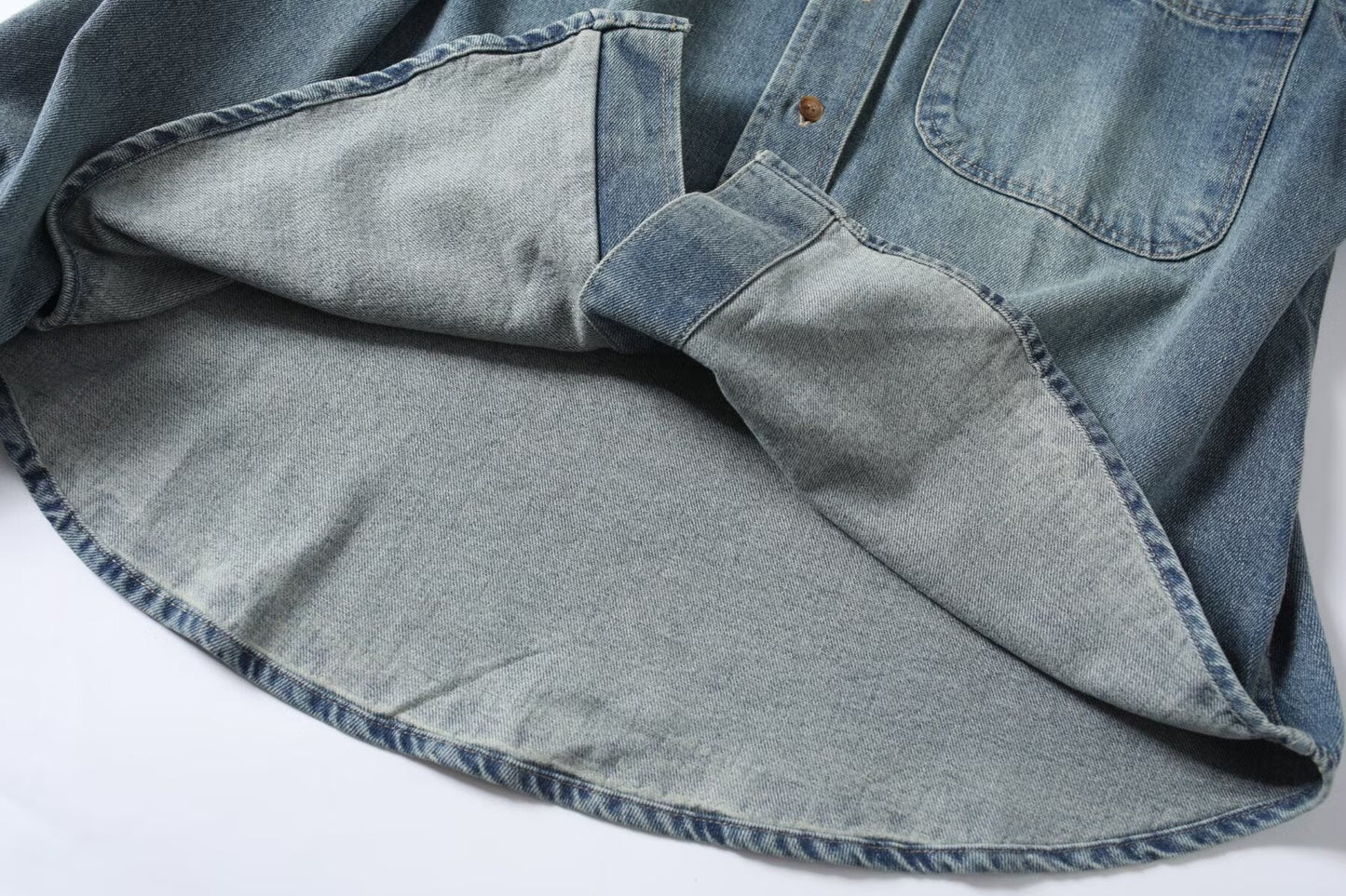 Women's new fashion casual long sleeved Button-up denim shirt