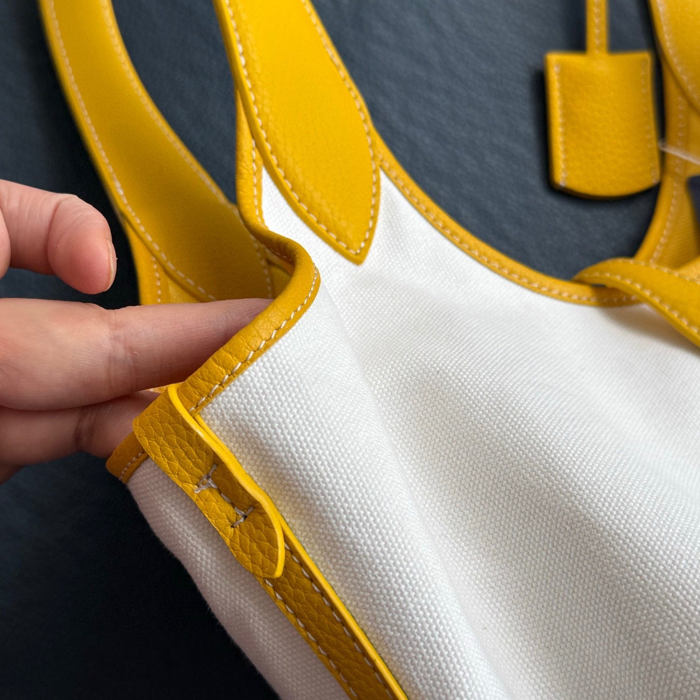 Women's new Joker bucket bag canvas color matching design embroidery crossbody bag