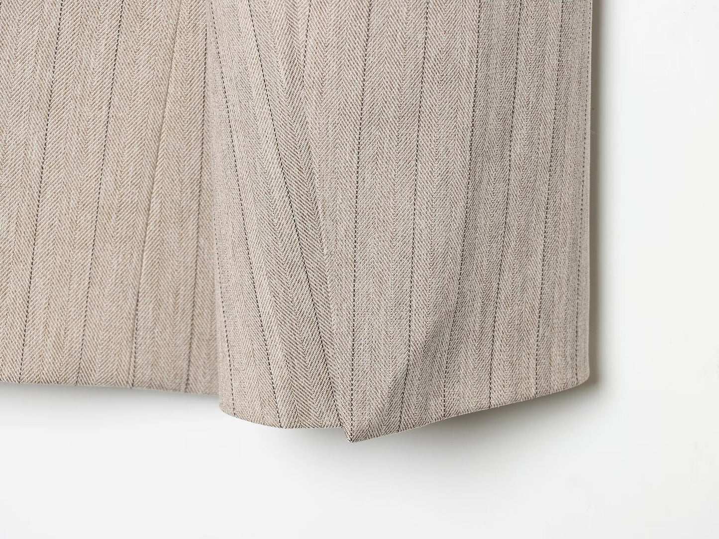 Women's long sleeved herringbone diagonal Blazer Coat