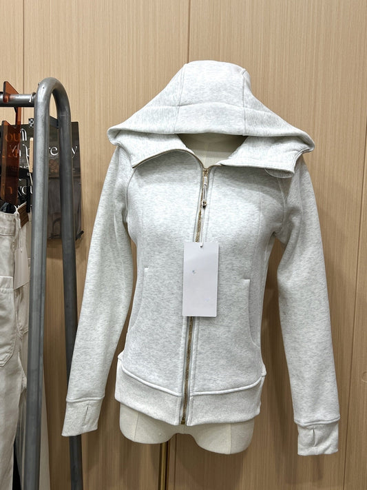 LU Women's new zipper hoodie slim fit sweatshirt jacket