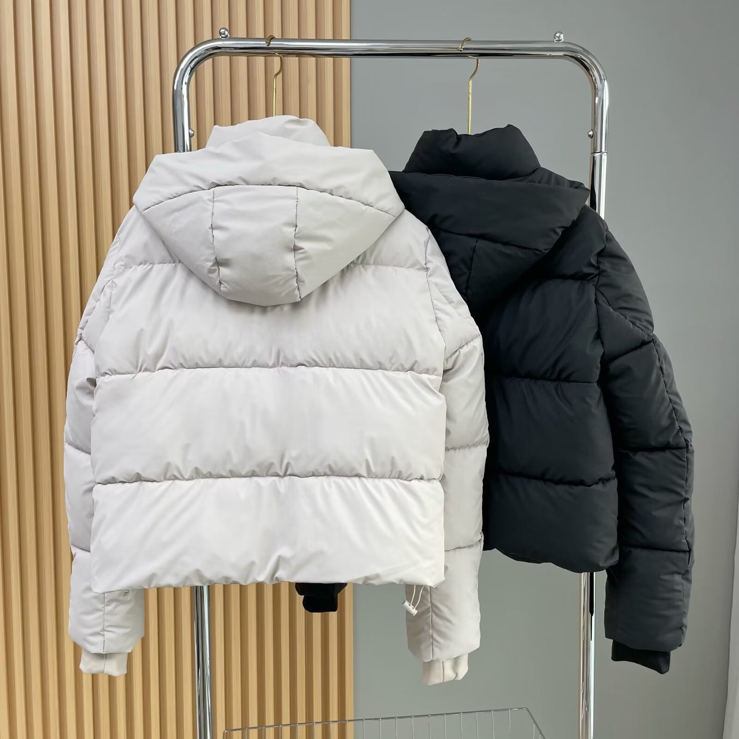 Women's winter new faux leather hooded cotton Coat