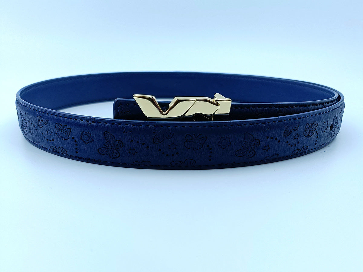 Women's new casual Joker multicolor gold and silver letters decorative belt belt With a box