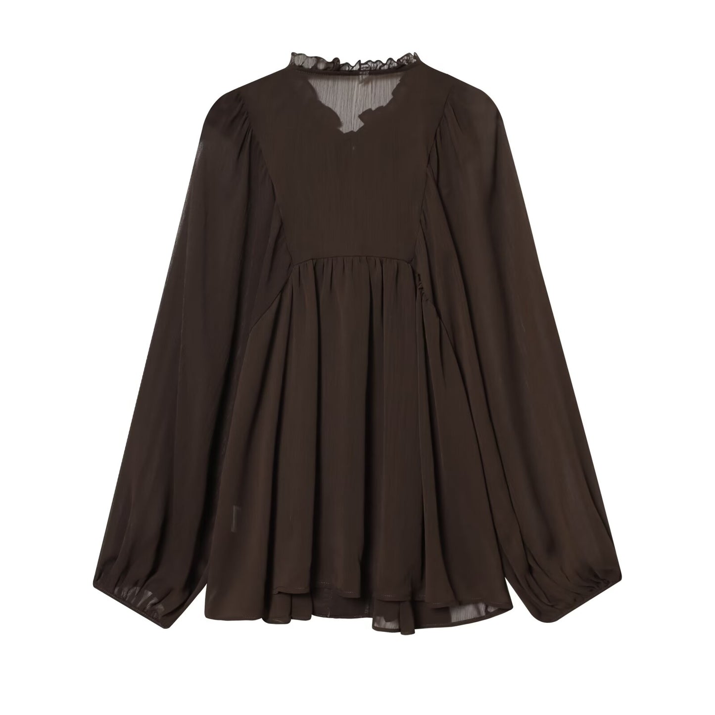 Women's new fashion layered decoration loose draped shirt