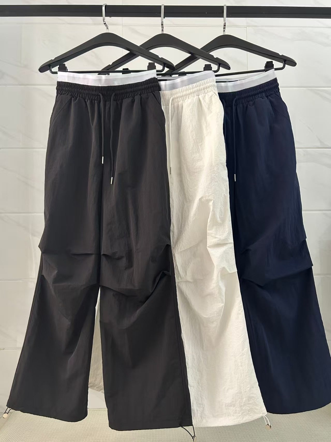 Women's thin casual slim wide-leg pants paratroopers pants