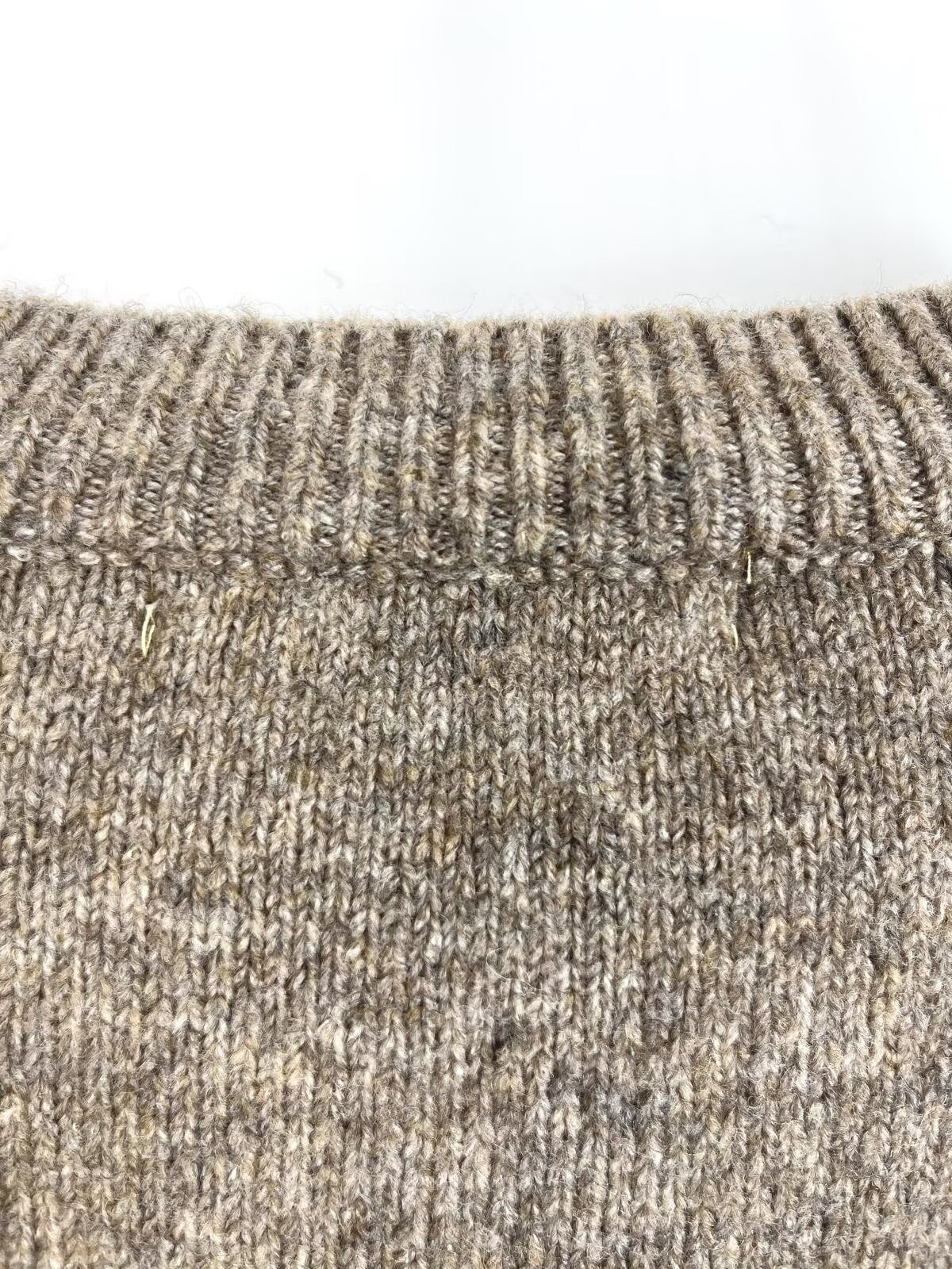 קרדיגן סרוג קצר עם צווארון O ושרוולים ארוכים לנשים