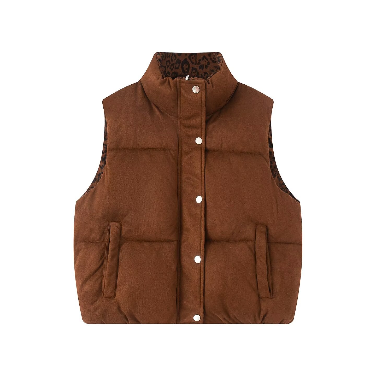 Women's new two-wear design suede cotton vest