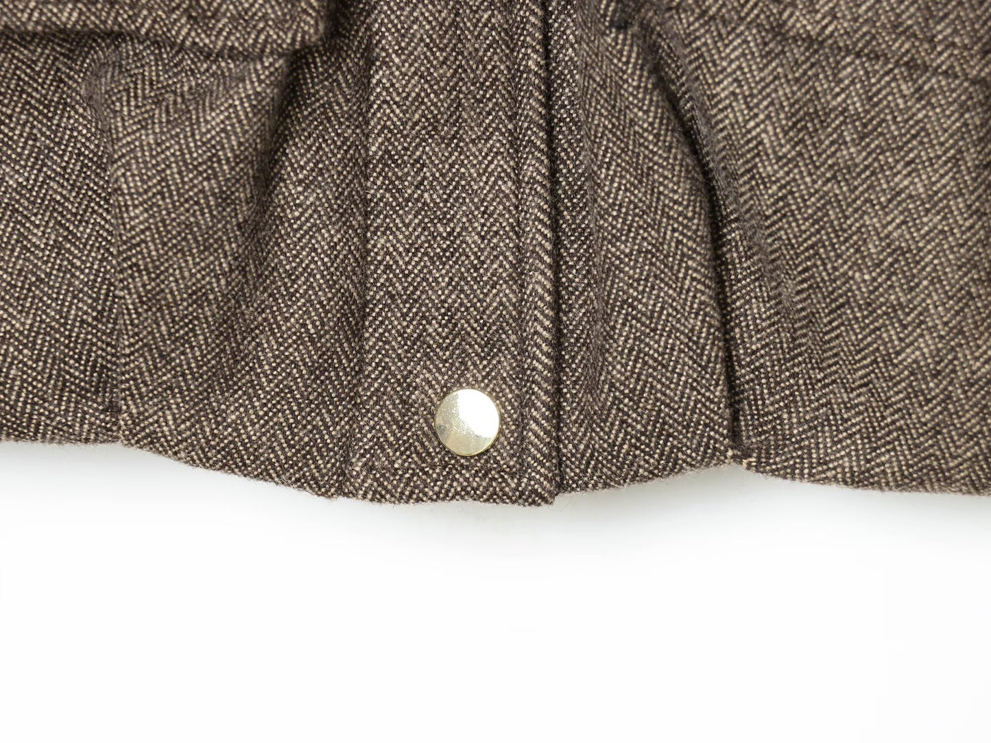 Women's casual stand collar herringbone pattern pilot jacket Coat