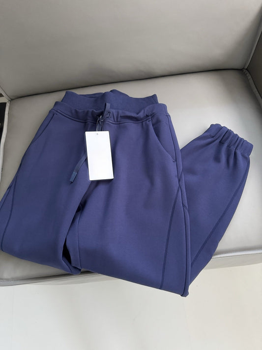 מכנסי ספורט גבוהים עם מותן כפול מוברש לנשים של LU