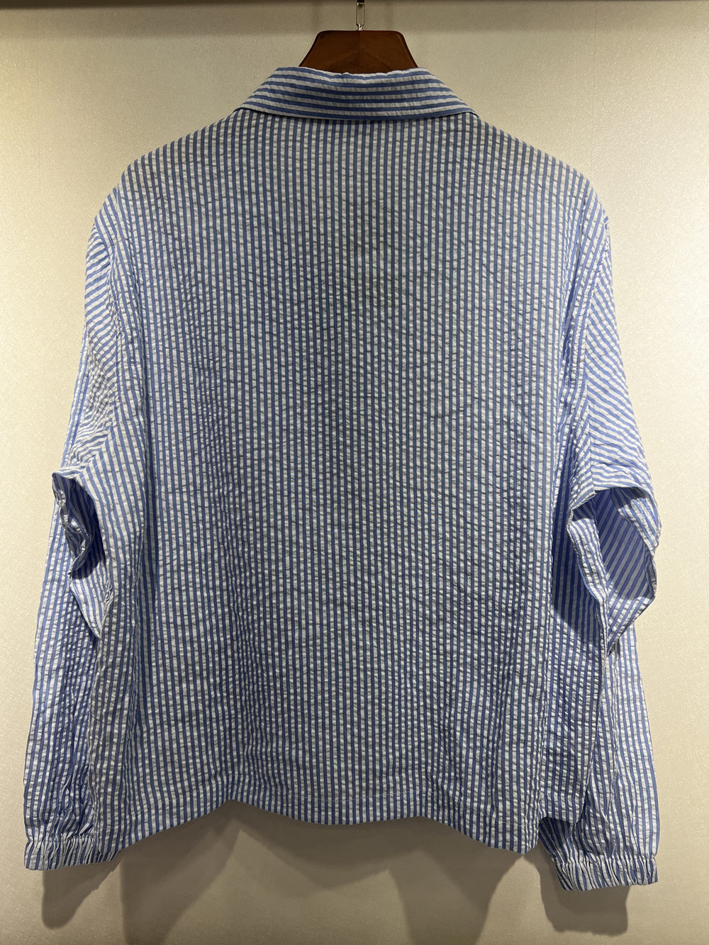 Women's new versatile embroidered striped stand collar thin jacket