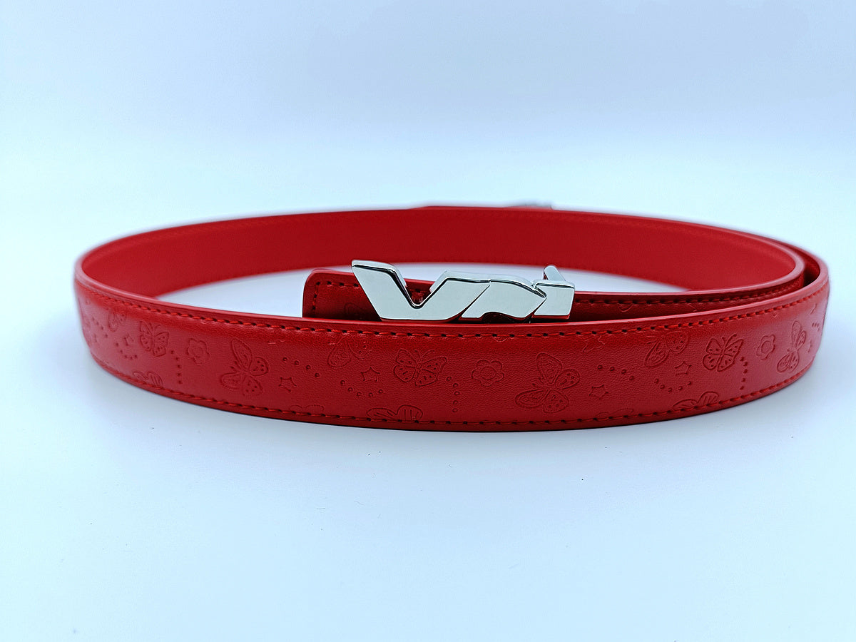 Women's new casual Joker multicolor gold and silver letters decorative belt belt With a box