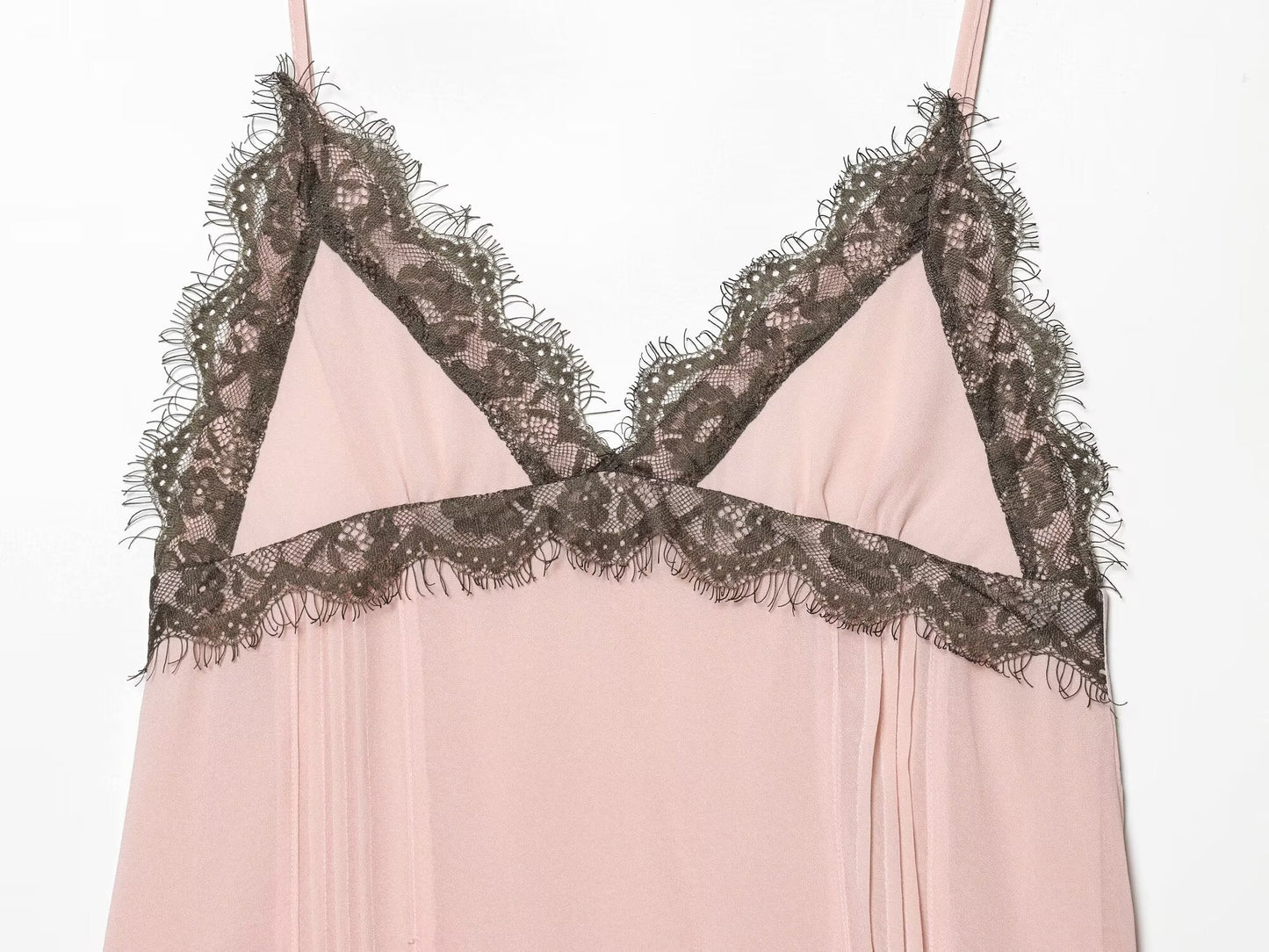 Women's sexy lace patchwork suspender dress