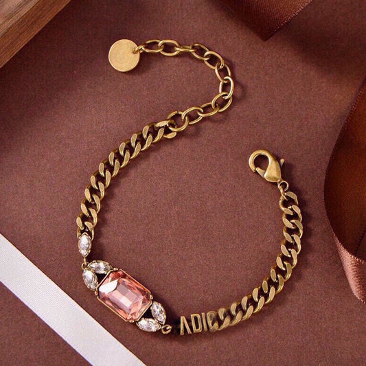 Women's new Joker gold diamond chain bracelet