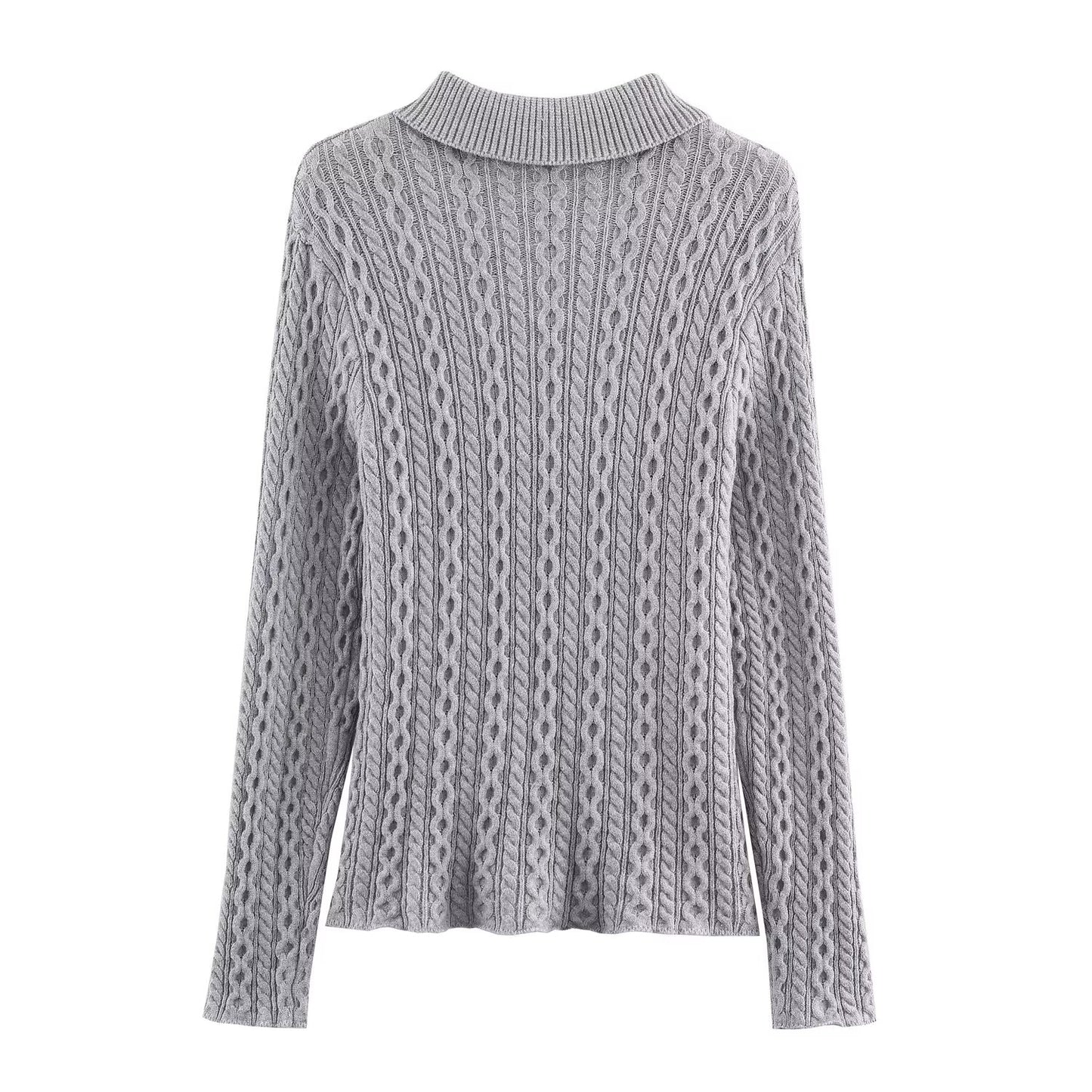 Women's jewelry collar decoration striped knitted sweater