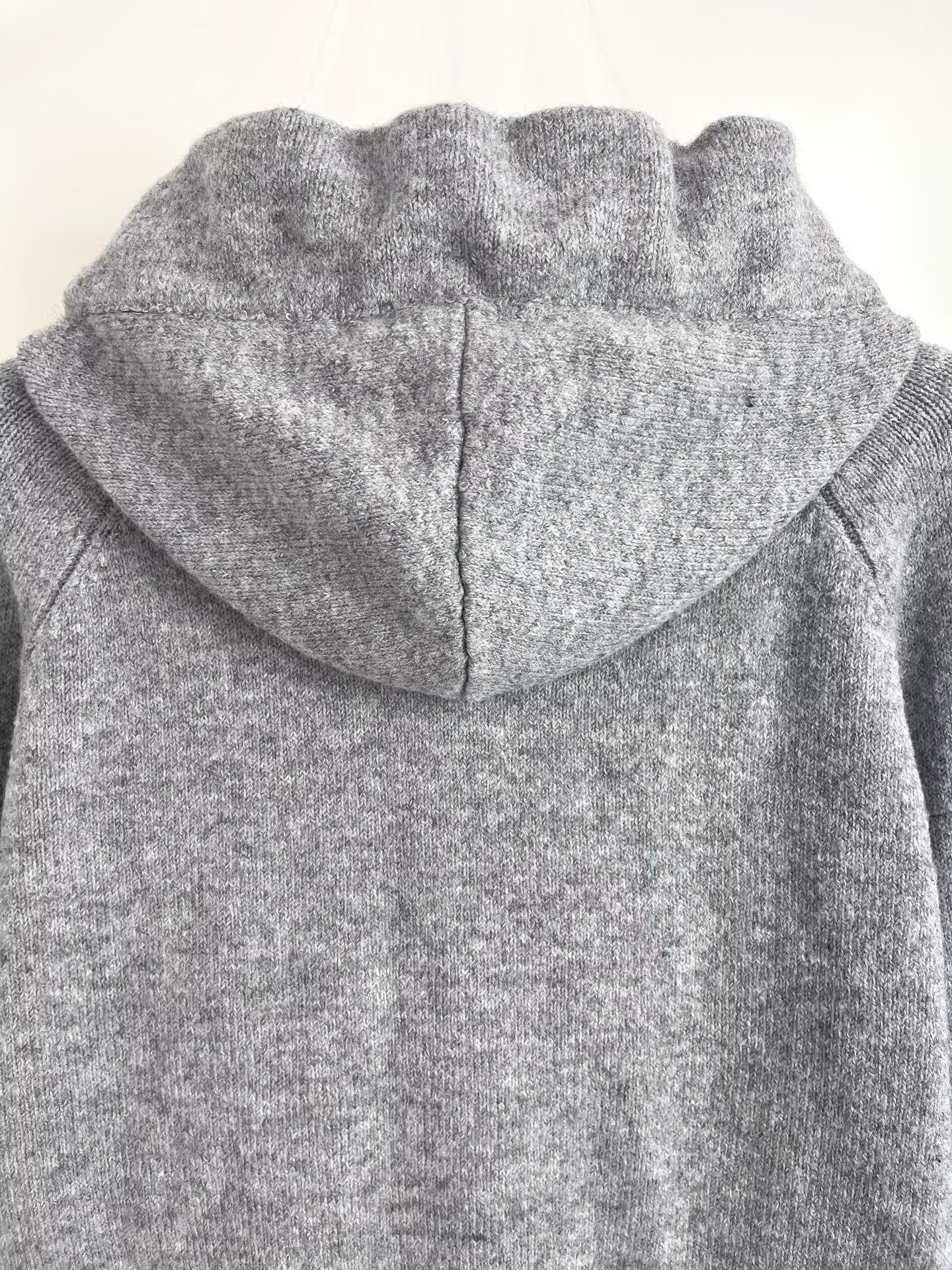 Women's new fashion bow decoration knitted hooded Coat