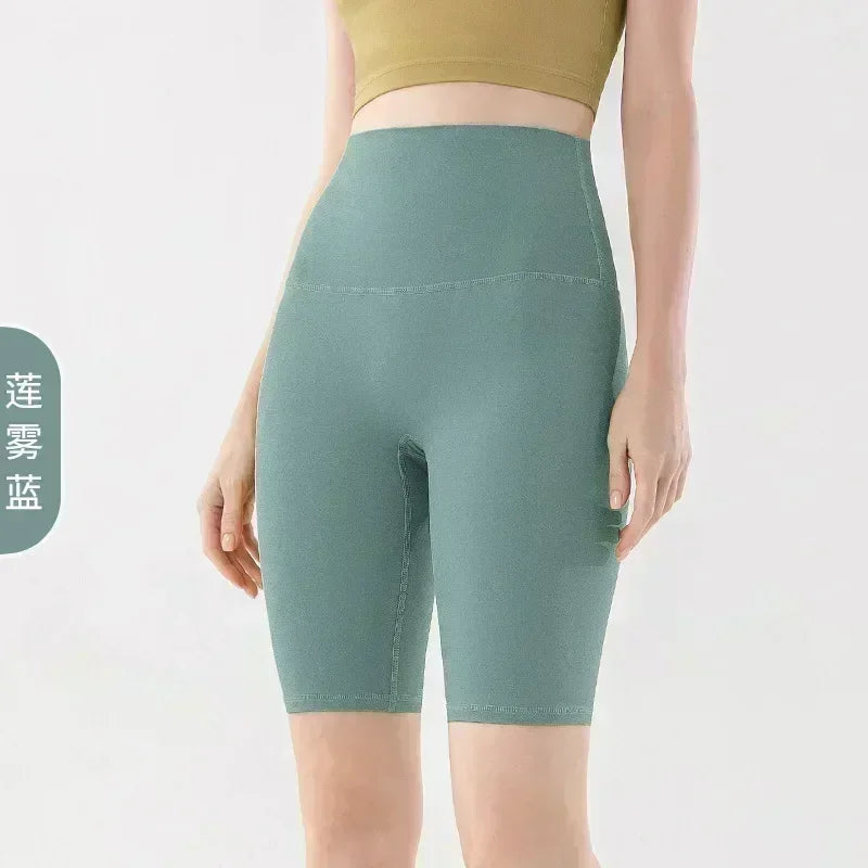 Spring and Summer New T-line-free Solid Color Yoga Shorts Five-point Yoga Pants Tight Elastic Exercise Fitness