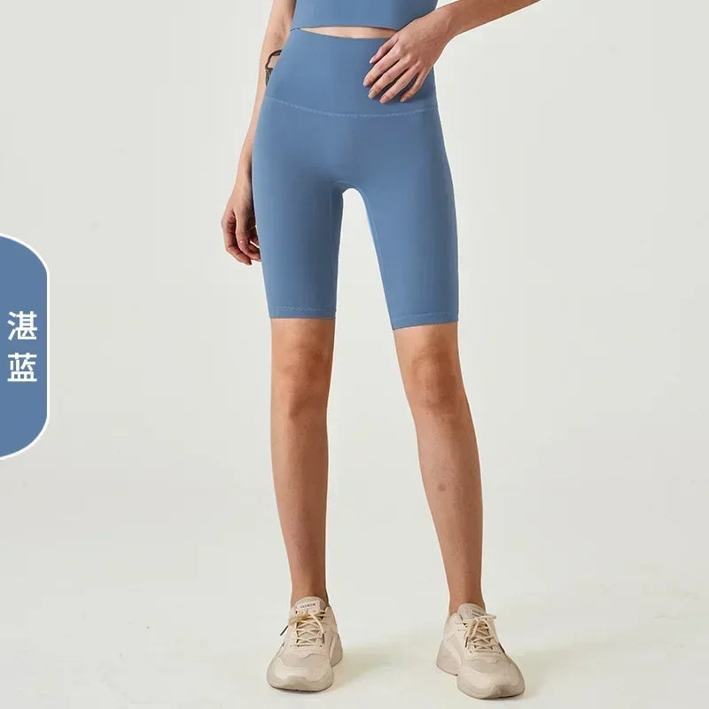 Spring and Summer New T-line-free Solid Color Yoga Shorts Five-point Yoga Pants Tight Elastic Exercise Fitness