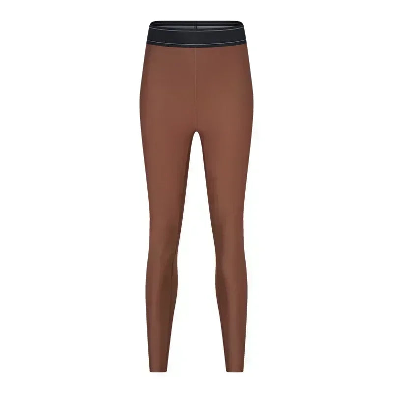 Yoga Pants Nude Yoga Clothing Suit Sports and Fitness VestHigh Waist Elastic Waist Honey Peach Hip Sports Fitness Yoga Set