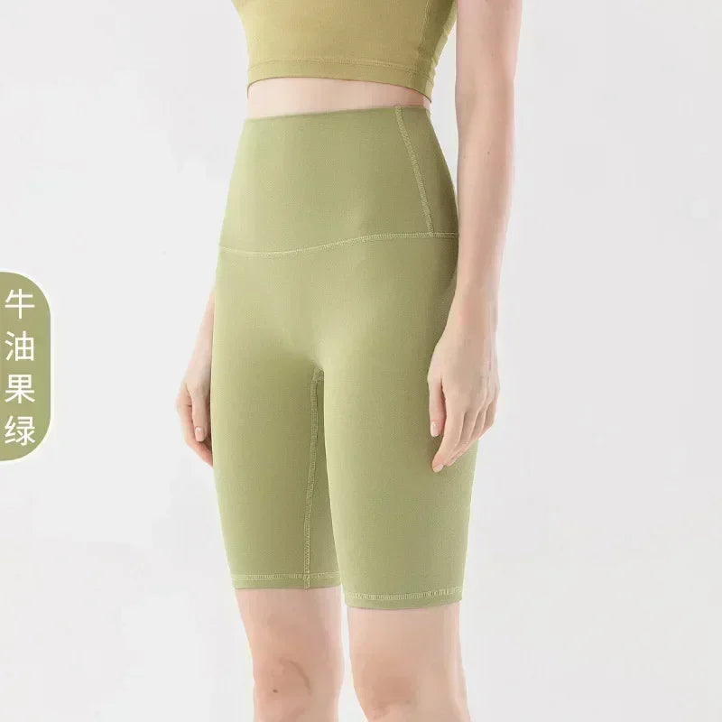 Spring and Summer New T-line-free Solid Color Yoga Shorts Five-point Yoga Pants Tight Elastic Exercise Fitness