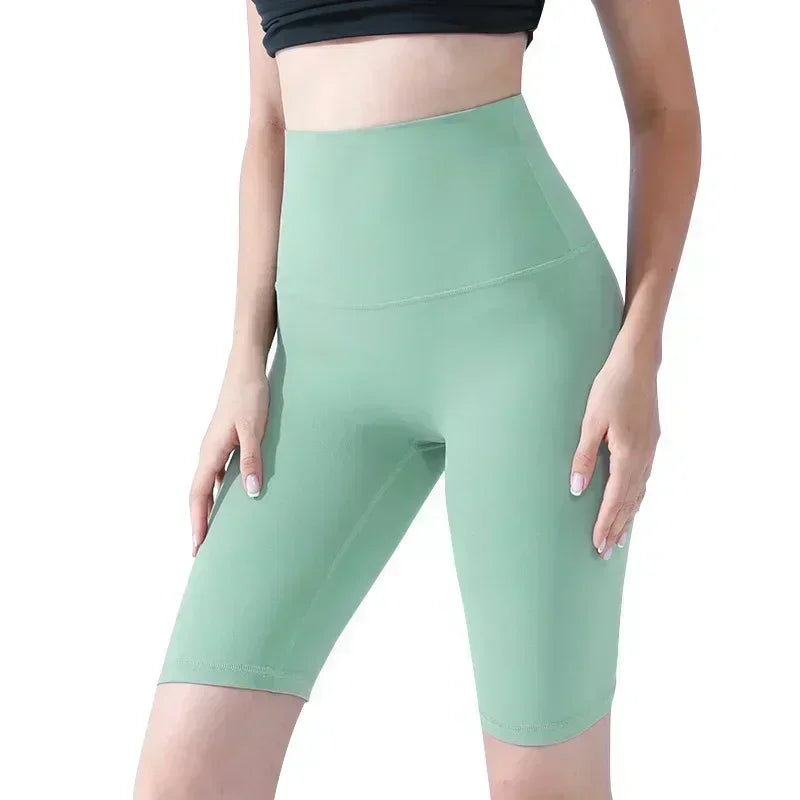 Spring and Summer New T-line-free Solid Color Yoga Shorts Five-point Yoga Pants Tight Elastic Exercise Fitness