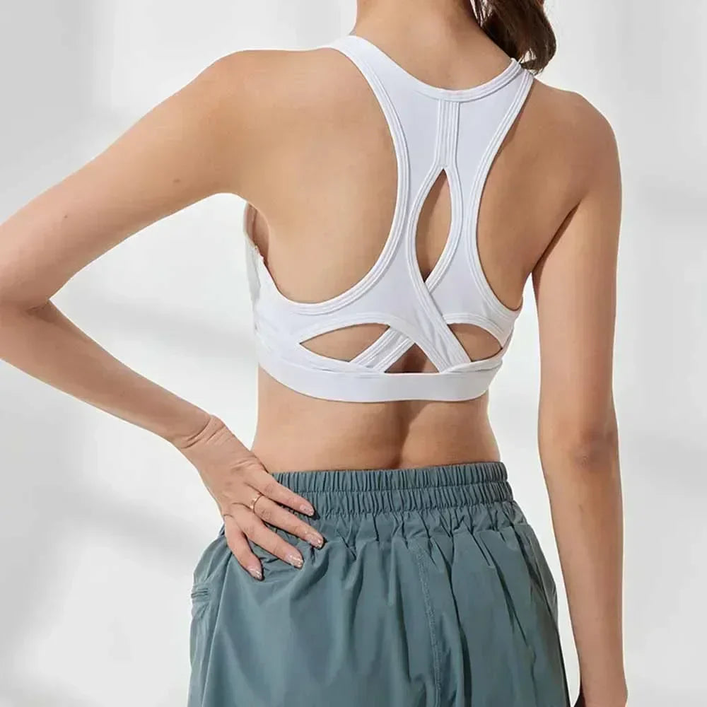 L יוגה יופי חזרה ספורט חזייה לנשים נושמות עמידות בפני זעזועים ריצה אסוף כושר חזייה במידות גדולות 