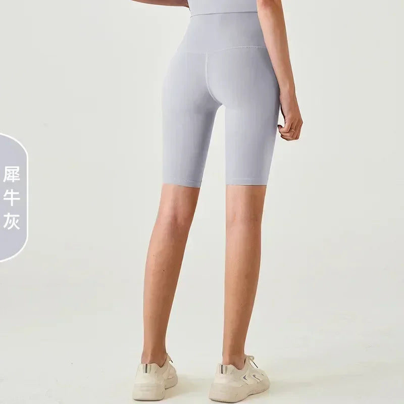 Spring and Summer New T-line-free Solid Color Yoga Shorts Five-point Yoga Pants Tight Elastic Exercise Fitness