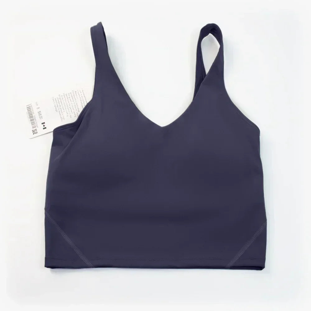 L Yoga Ladies' Sports Vest U-shaped Bra Beauty Back Bra Fitness Jogging With Lining With Chest Cup.