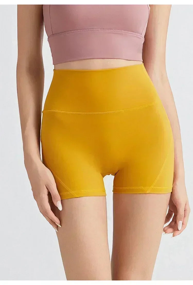 Yoga Pants Europe and the United States Without Embarrassing Line Hip Movement Tight Shorts Quick-drying Short Running Fitn