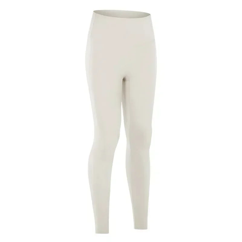 LU מכנסי יוגה גבוהים מותן הרמת ירך ללא קו מביך לנשים אלסטיות כושר תשע נקודות