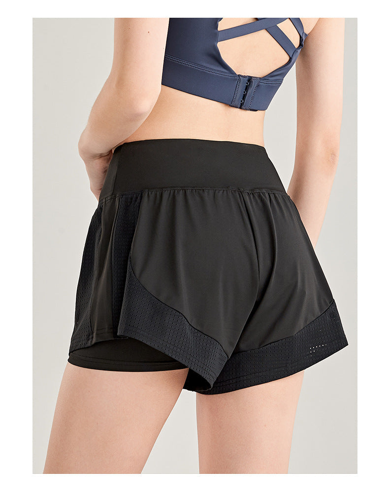 מכנסי יוגה לנשים LU מכנסי ריצה רופפים, נגד חשיפה, ייבוש מהיר לאימון, מכנסי יוגה, שני חלקים, מכנסי כושר 