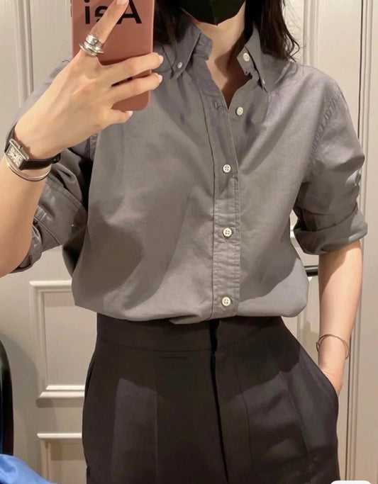 גברים ונשים עם אותה חולצת ג'וקר עם שרוולים ארוכים וקז'ואלית חדשה לזוג, רקומה מכותנה.